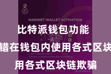 比特派钱包功能  用户不错在钱包内使用各式区块链欺骗