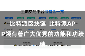 比特派区块链  比特派APP领有着广大优秀的功能和功绩